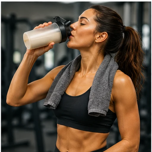Illustration of a shaker and dumbbell