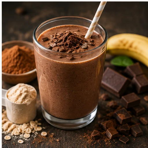 Illustration of a plant protein smoothie